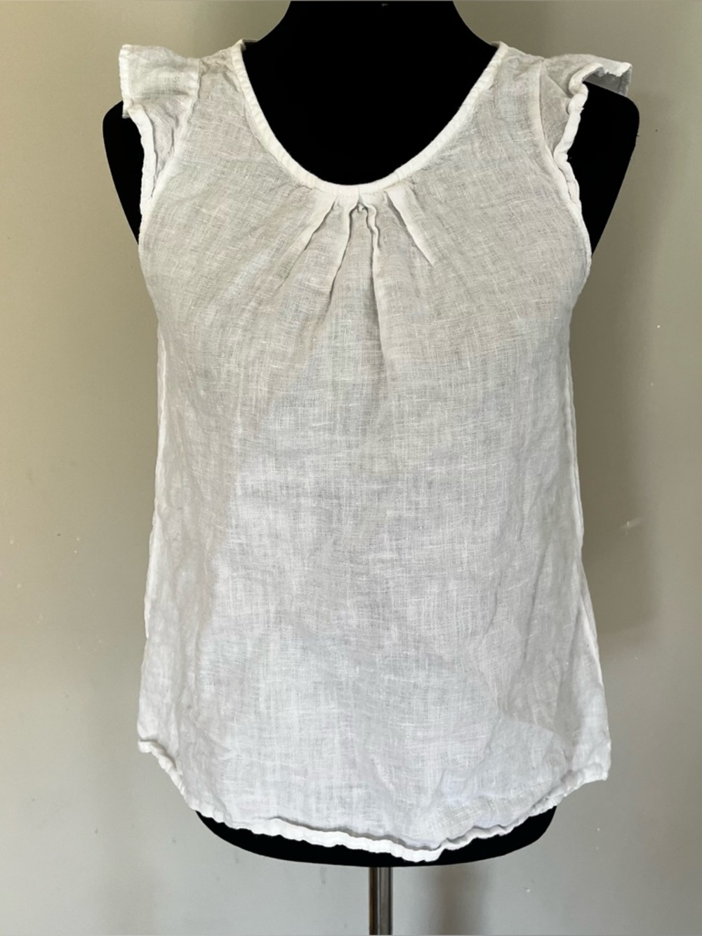 Terzo Millennio White Linen Blouse Sz Small Italy